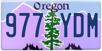 OR license plate 977YDM