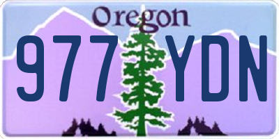 OR license plate 977YDN