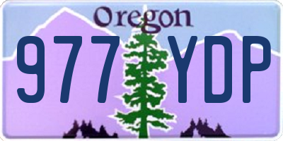 OR license plate 977YDP