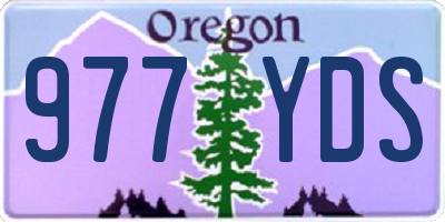 OR license plate 977YDS