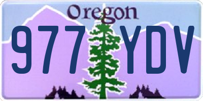 OR license plate 977YDV