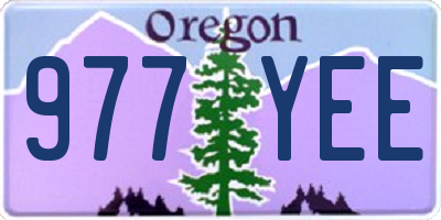OR license plate 977YEE