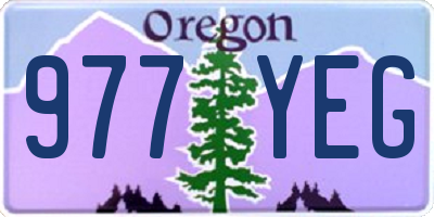 OR license plate 977YEG