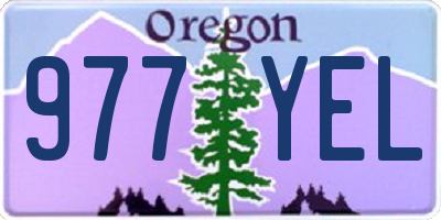 OR license plate 977YEL