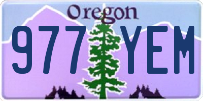 OR license plate 977YEM