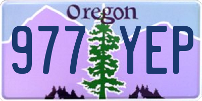 OR license plate 977YEP