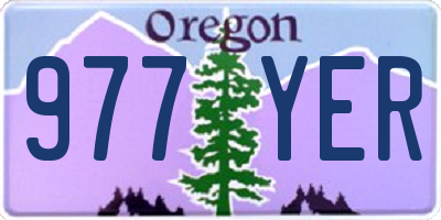 OR license plate 977YER