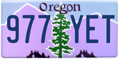 OR license plate 977YET