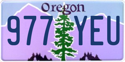 OR license plate 977YEU