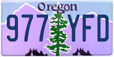 OR license plate 977YFD