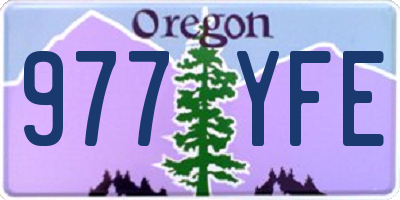 OR license plate 977YFE