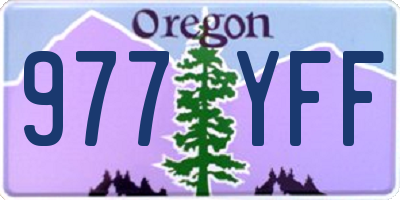 OR license plate 977YFF