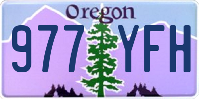 OR license plate 977YFH