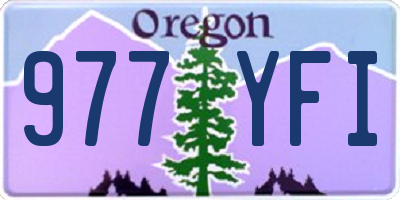 OR license plate 977YFI