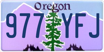 OR license plate 977YFJ