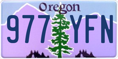 OR license plate 977YFN