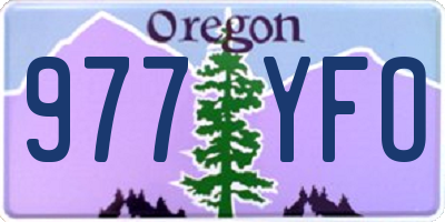 OR license plate 977YFO