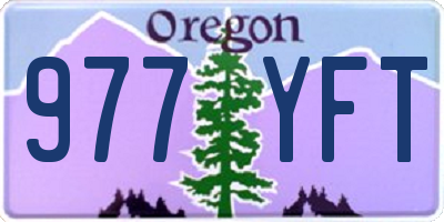 OR license plate 977YFT