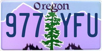 OR license plate 977YFU