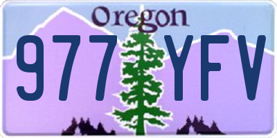 OR license plate 977YFV