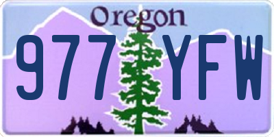 OR license plate 977YFW