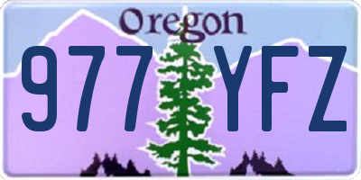 OR license plate 977YFZ