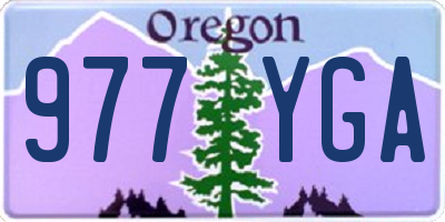 OR license plate 977YGA