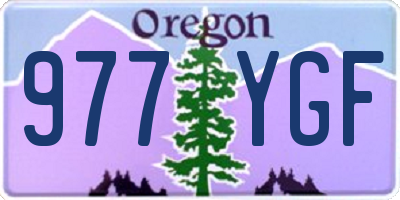 OR license plate 977YGF