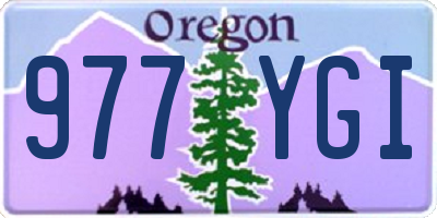 OR license plate 977YGI
