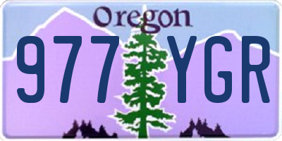 OR license plate 977YGR