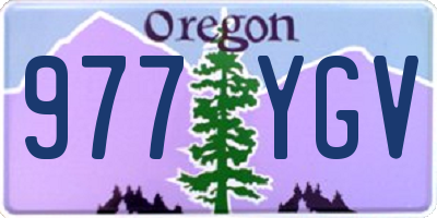 OR license plate 977YGV