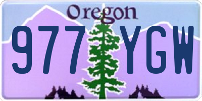 OR license plate 977YGW