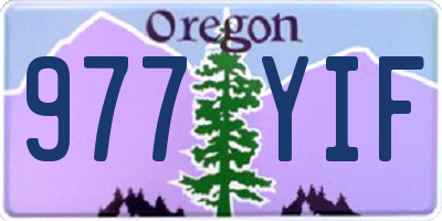 OR license plate 977YIF
