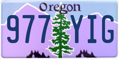 OR license plate 977YIG