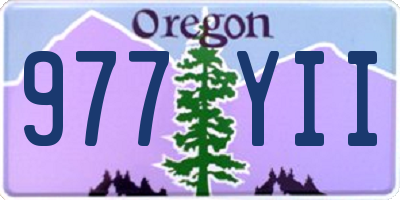 OR license plate 977YII