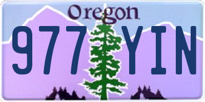 OR license plate 977YIN