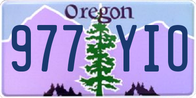 OR license plate 977YIO