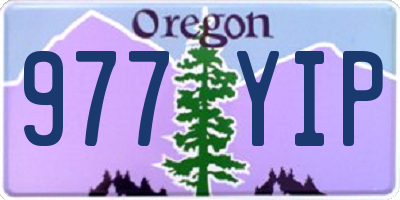 OR license plate 977YIP