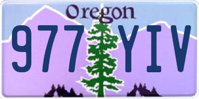OR license plate 977YIV