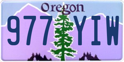 OR license plate 977YIW