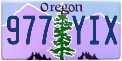 OR license plate 977YIX