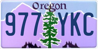 OR license plate 977YKC