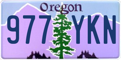 OR license plate 977YKN