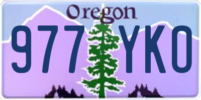 OR license plate 977YKO