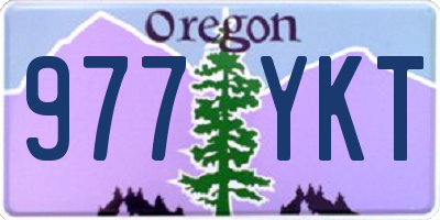 OR license plate 977YKT