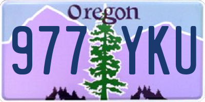 OR license plate 977YKU