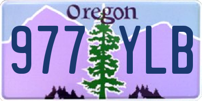OR license plate 977YLB