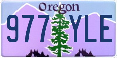 OR license plate 977YLE