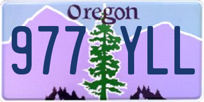 OR license plate 977YLL