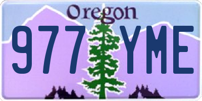 OR license plate 977YME